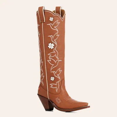 Besita Boots Women's Honey Sierra Brown Snip Toe Cowboy Boots