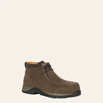 Ariat Men's Edge LTE Dark Brown Bantamweight Moc Round Composite Toe Lace Up Work Boot