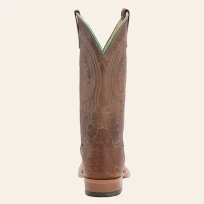 Anderson Bean Men's Tobacco Yeti and Brass Explosion Square Toe Cowboy Boots
