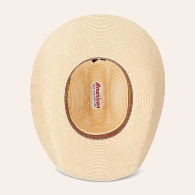 American Hat Co. Two-Toned Vented Tan and Ivory Straw Cowboy Hat