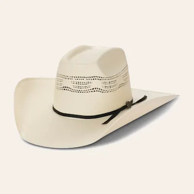 Cavender's Ranch Collection Ivory Bangora Vented Straw Cowboy Hat