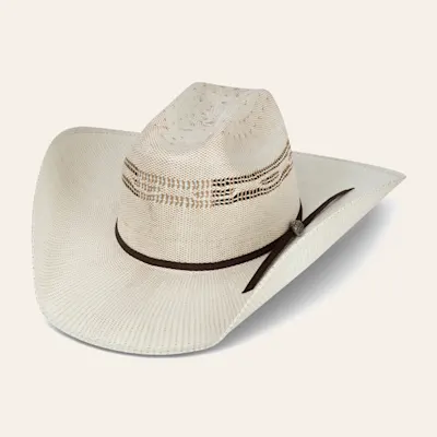 Cavender's Ranch Collection Two Tone Bangora Vented Crown Straw Cowboy hat