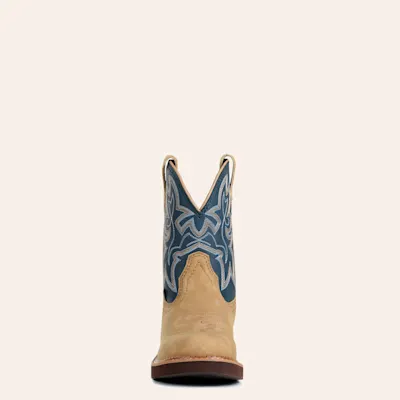 Justin Women's Honey & Denim Round Toe Cowboy Boots 2 Justin Women's Honey & Denim Round Toe Cowboy Boots