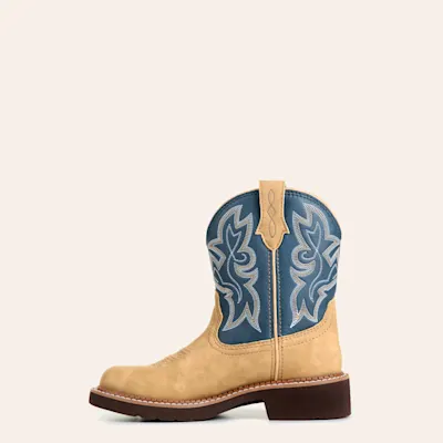 Justin Women's Honey & Denim Round Toe Cowboy Boots 3 Justin Women's Honey & Denim Round Toe Cowboy Boots