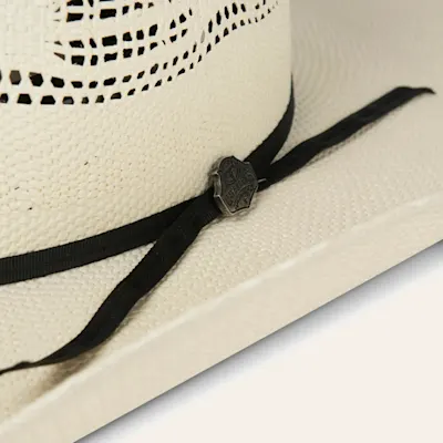 Cavender's Ranch Collection Ivory Bangora Vented Straw Cowboy Hat