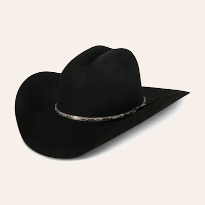 Cavender's 3X Brindle Black Premium Wool Cowboy Hat