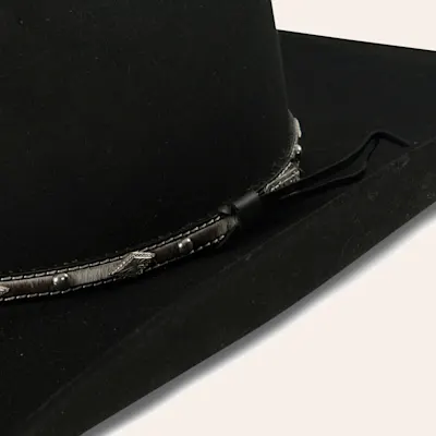Cavender's 3X Brindle Black Premium Wool Cowboy Hat
