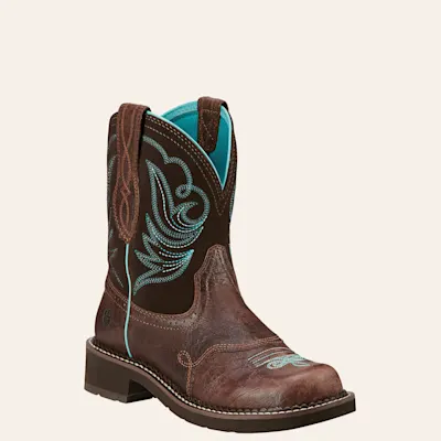 Ariat Women's Fatbaby Heritage Dapper Royal Chocolate and Fudge Round Toe Cowboy Boots