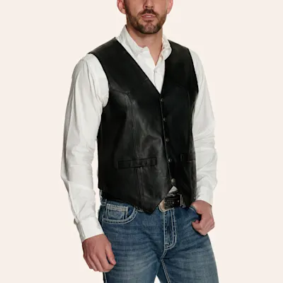 Scully Black Snap Lamb Vest