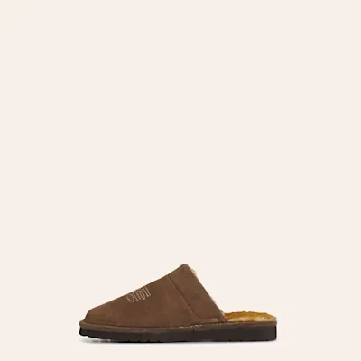 Ariat Men's Chocolate Silversmith Square Toe Suede Slippers