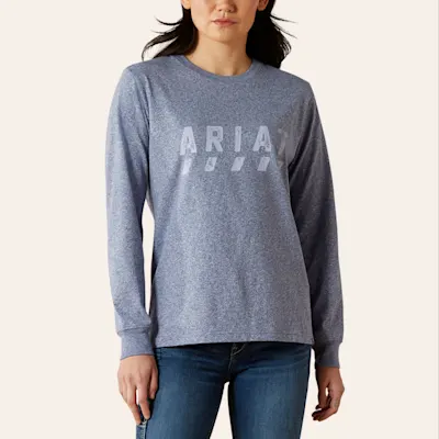 Ariat Women's Rebar Cotton Strong Blue Heather T-Shirt