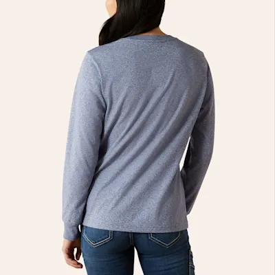 Ariat Women's Rebar Cotton Strong Blue Heather T-Shirt