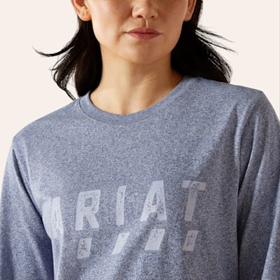 Ariat Women's Rebar Cotton Strong Blue Heather T-Shirt