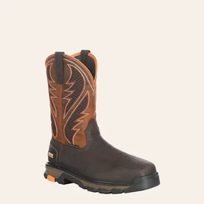 Ariat Men's Intrepid Brown and Orange VentTEK Square Composite Toe Work Boot