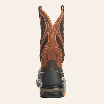 Ariat Men's Intrepid Brown and Orange VentTEK Square Composite Toe Work Boot