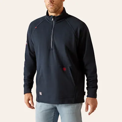 Ariat Men's FR Primo 2.0 Navy CAT 3 1/4 Zip Pullover