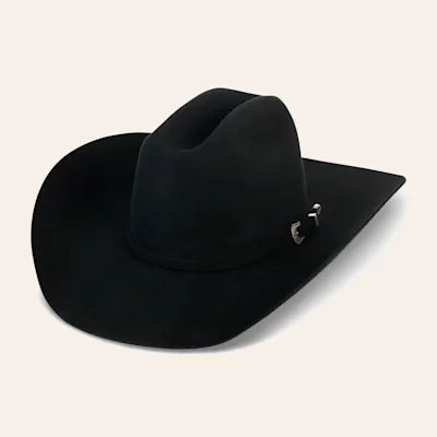 Resistol 4X Black Bison Cattleman Felt Cowboy Hat