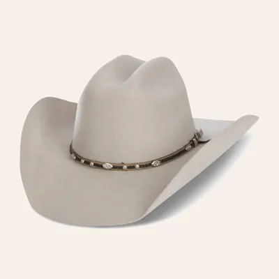 Cavender's Cowboy Collection 3X Silverbelly with Fancy Band Premium Wool Cowboy Hat