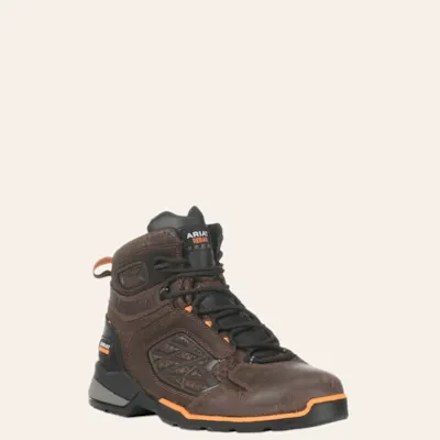 Ariat Men's Rebar Flex Chocolate Round Composite Toe Lace Up Work Boot
