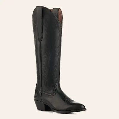 Ariat Women's Heritage Black StretchFit Round Toe Tall Cowboy Boots