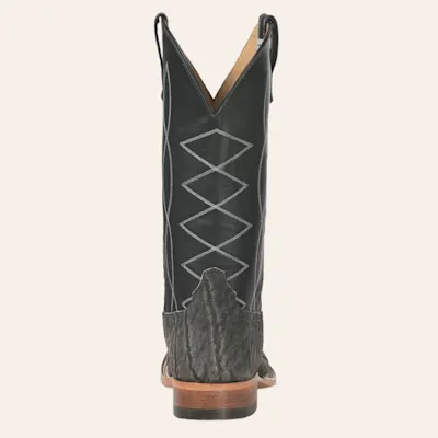 Anderson Bean Men's Granite Safari Elephant and Black Square Toe Exotic Cowboy Boots