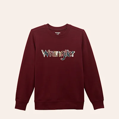 Wrangler Women's Maroon Logo Graphic Sweatshirt