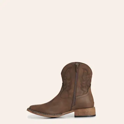 Roper Women's Shayla Brown Western Stitch Wide Square Toe Booties