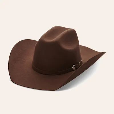 Ariat Kids' Chocolate Cattleman Wool Cowboy Hat