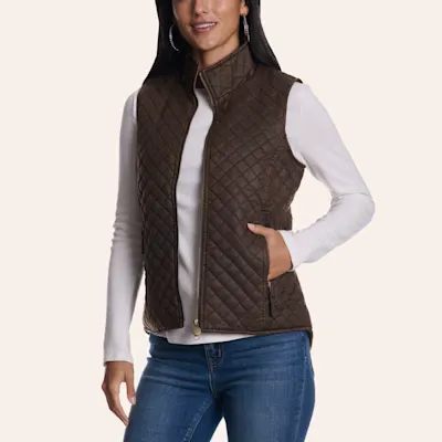Outback Trading Co. Women's Brisbane Brown Quilted Vest