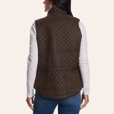 Outback Trading Co. Women's Brisbane Brown Quilted Vest