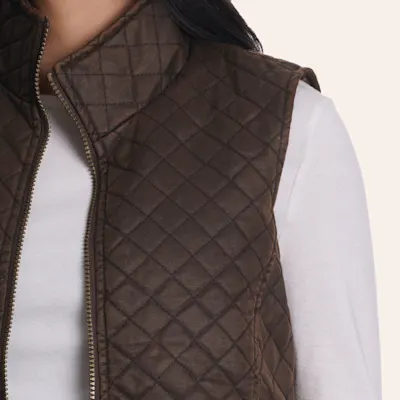 Outback Trading Co. Women's Brisbane Brown Quilted Vest