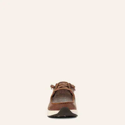 Ariat Men's Buckeye Distressed Brown with Tan Crocodile Print Foot Moc Toe Casual Shoes 2 Ariat Men's Buckeye Distressed Brown with Tan Crocodile Print Foot Moc Toe Casual Shoes