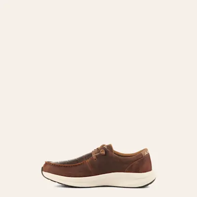 Ariat Men's Buckeye Distressed Brown with Tan Crocodile Print Foot Moc Toe Casual Shoes 3 Ariat Men's Buckeye Distressed Brown with Tan Crocodile Print Foot Moc Toe Casual Shoes
