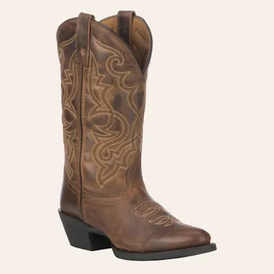 Laredo Women's Maddie Distressed Brown R-Toe Cowboy Boot