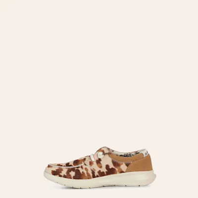 Ariat Women's Hilo Tan and White Brindle Moc Toe Casual Shoes