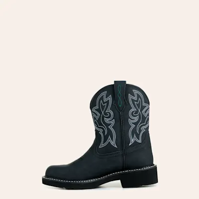 Justin Women's Black Round Toe Cowboy Boots