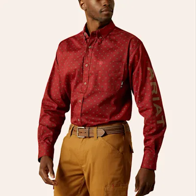 Ariat Men's Rust Connery FR Long Sleeve Work Shirt
