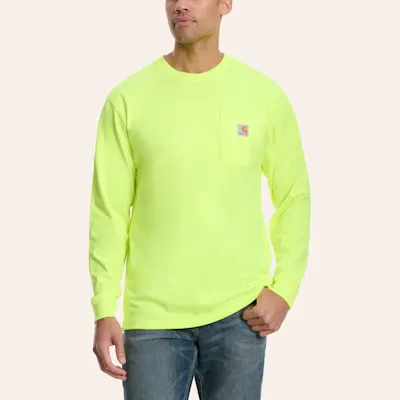 Carhartt Men's Force Bright Yellow Color Enhanced Work T-Shirt