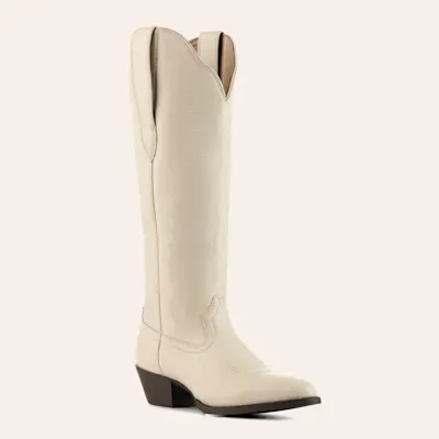 Ariat Women's Heritage Bright Cream StretchFit Round Toe Tall Cowboy Boots