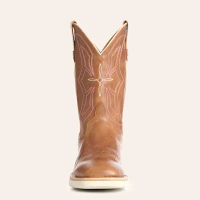Anderson Bean Men’s Horse Power Medium Brown Wedge Wide Square Toe Cowboy Boots