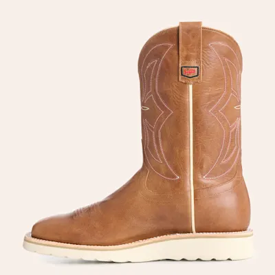 Anderson Bean Men’s Horse Power Medium Brown Wedge Wide Square Toe Cowboy Boots