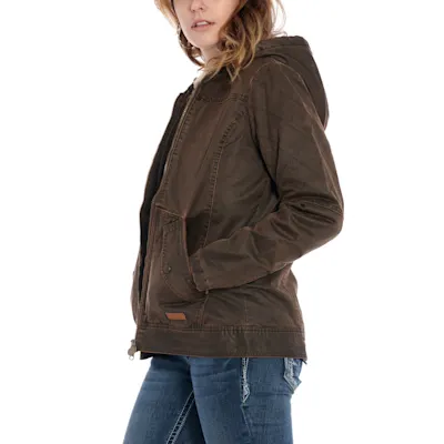 Outback Trading Co. Women's Brown Heidid Canyonland Quilted Hooded Jacket