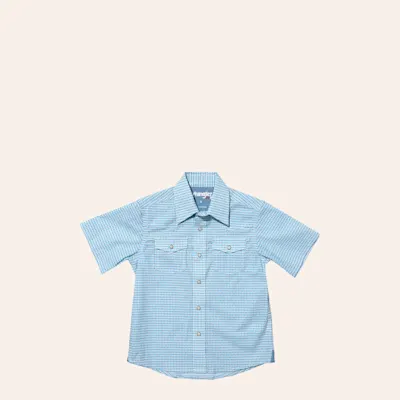 Wrangler 20X Boy's Turquoise Geo Print Western Shirt