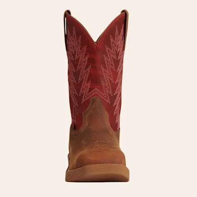 Justin Men's Prodigy Brown & Red Wide Square Steel Toe Work Boots