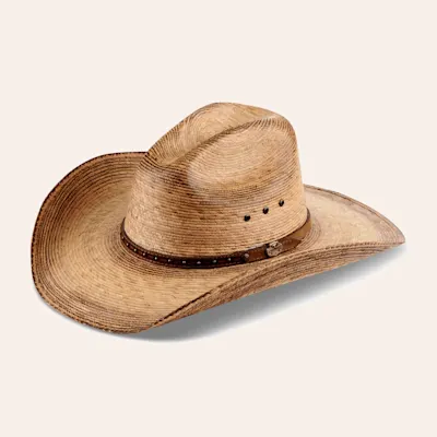 Cavender's Collection Toasted Cattleman Crown Duke Palm Leaf Cowboy Hat