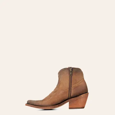 Liberty Black Women's Kali Distressed Tan Round Toe Booties
