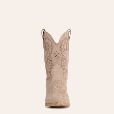 Roper Women's Sand Faux Suede Pointed Toe Cowboy Boots