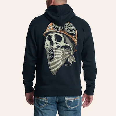 Troll Co. Men's Black Headstrong Graphic Hoodie