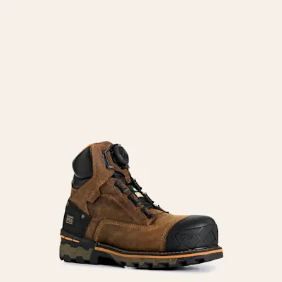 Timberland Pro Men's Boondocks BOA Brown Waterproof Round Composite Toe Work Boots