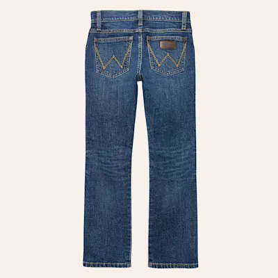 Wrangler Retro Boys' Alby Dark Wash Slim Straight Jeans (2T-7)